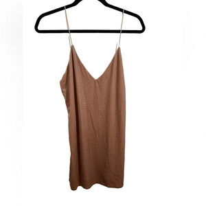 Tobi Rose Velvet Mini Dress V neck Zip Back Spaghetti Strap‎ Sexy Size Medium